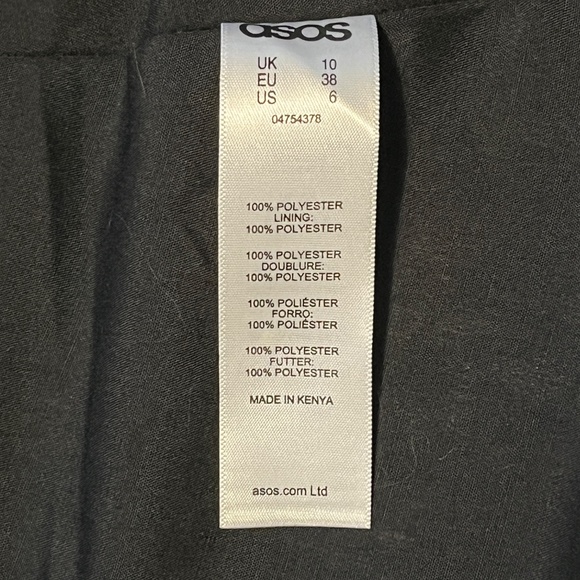 ASOS Silky Swing Trapeze Short Coat Jacket Spring Black White Floral Size 6 - Picture 7 of 10